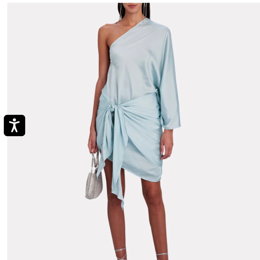 NWT- Baobab Cabana One-Shoulder Satin Mini Dress